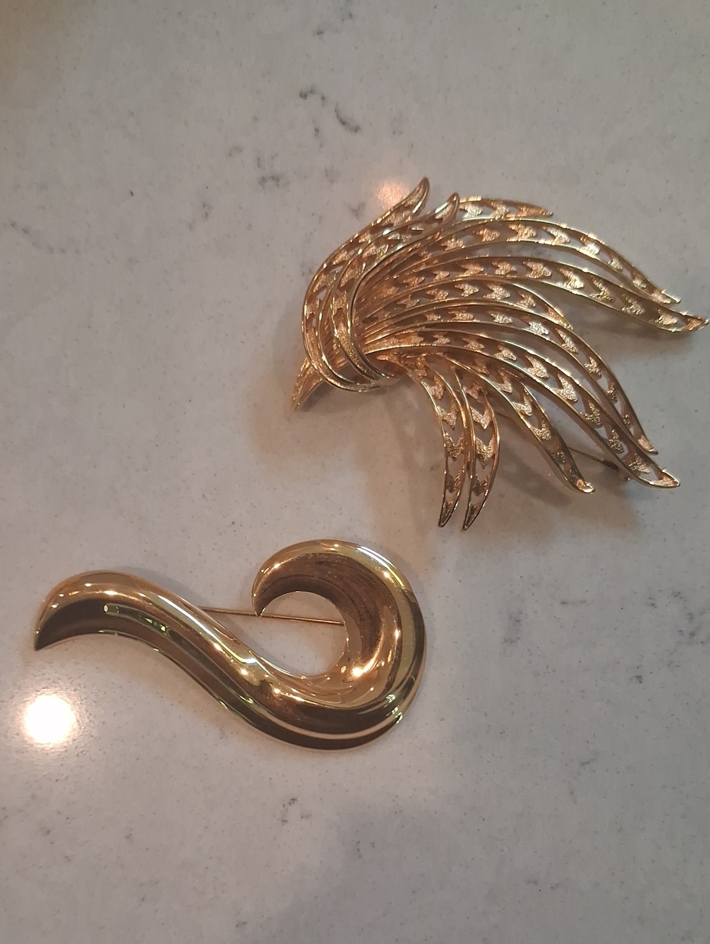 2 Signed Minet Vintage Brooches